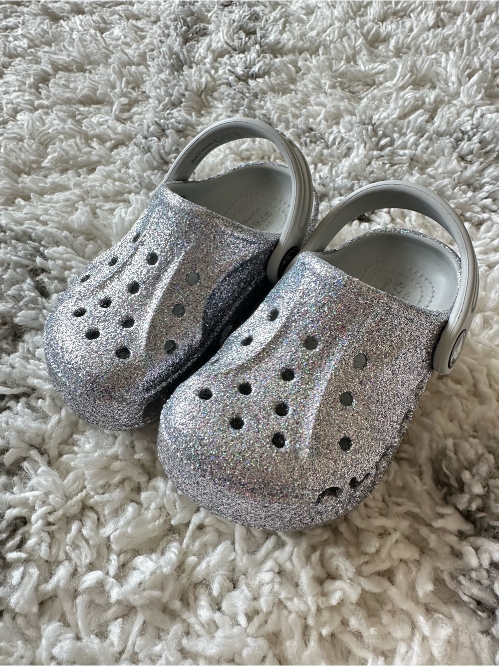 Crocs little girls toddlers Kids' Baya Glitter Clog size 8